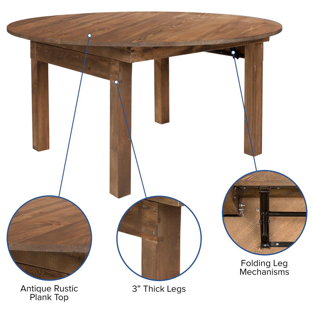 Round Dining Table | Farm Inspired, Rustic & Antique Pine Dining Room Table. Picture 6