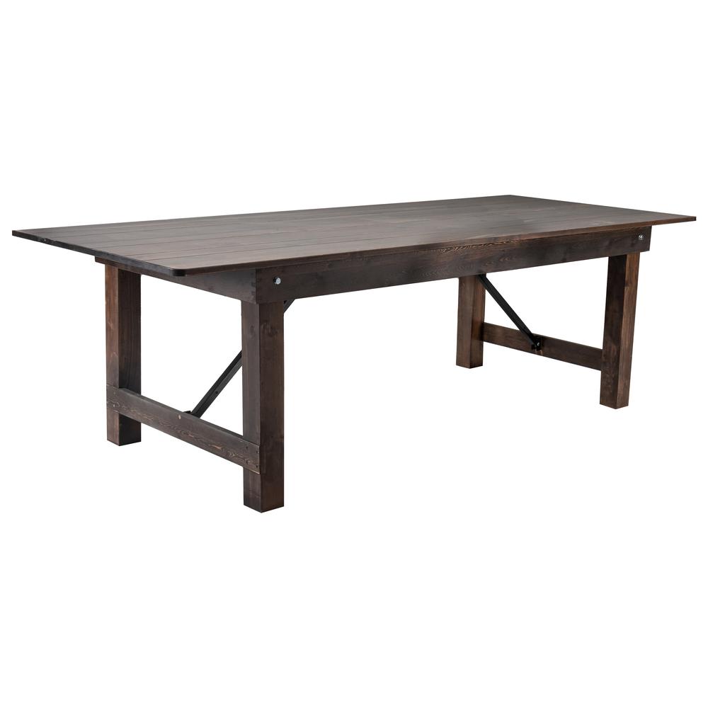 8' x 40" Farm Style Dining Table with X-Legs for Commercial and Residential Use. Picture 2