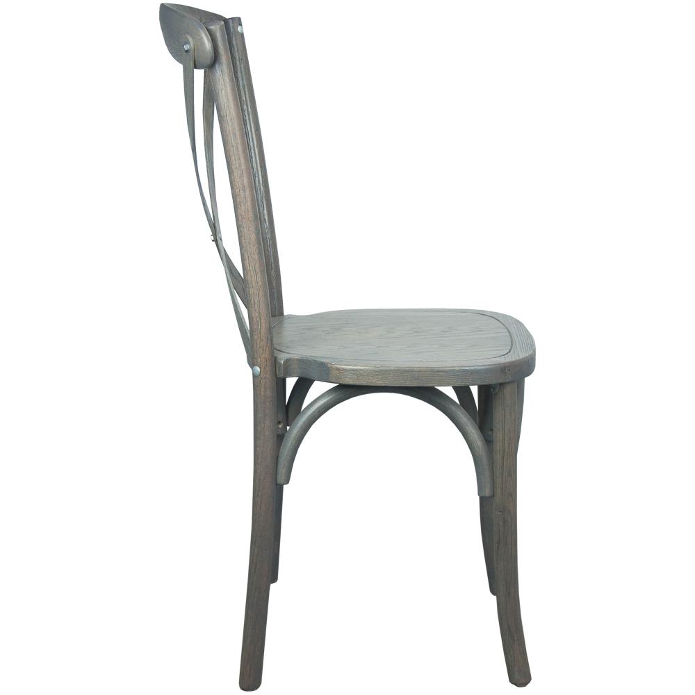 Grey X-Back Chair. Picture 3