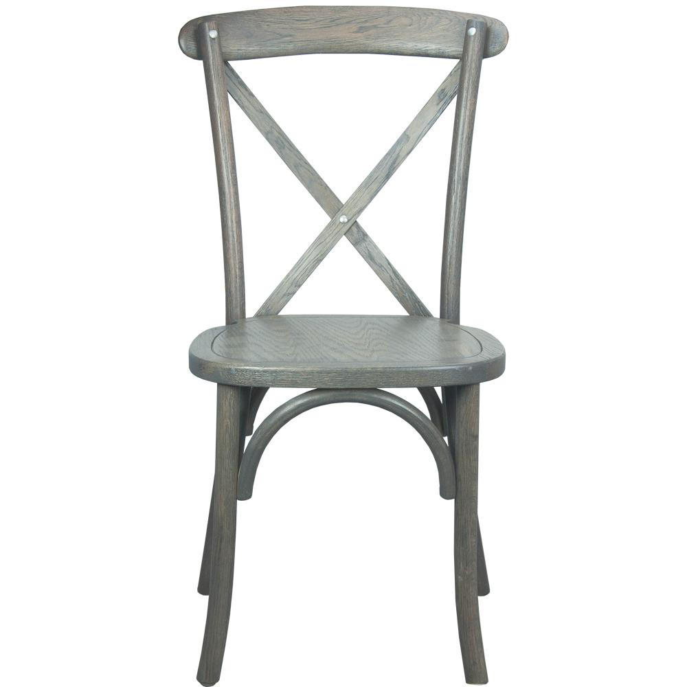 Grey X-Back Chair. Picture 3