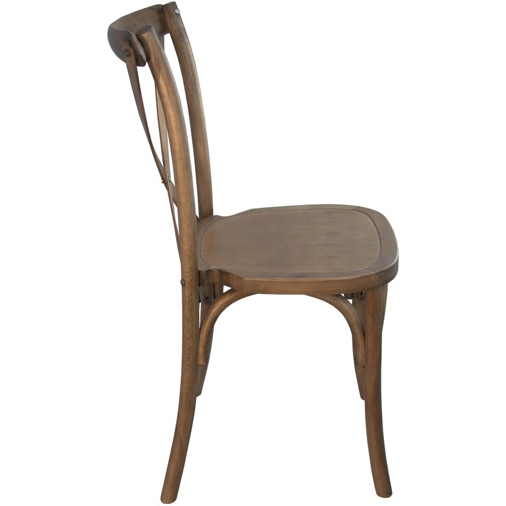Light Brown X-Back Chair. Picture 7