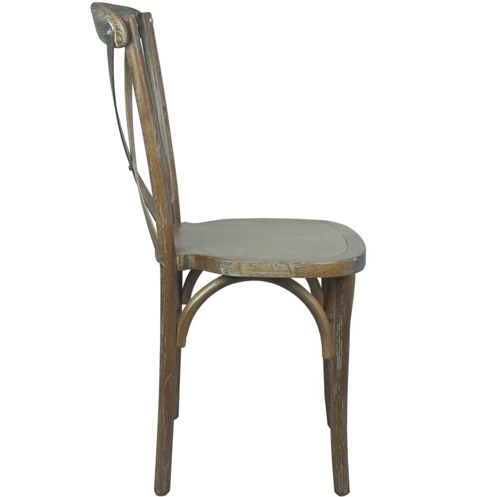 Medium With White Grain X-Back Chair. Picture 3