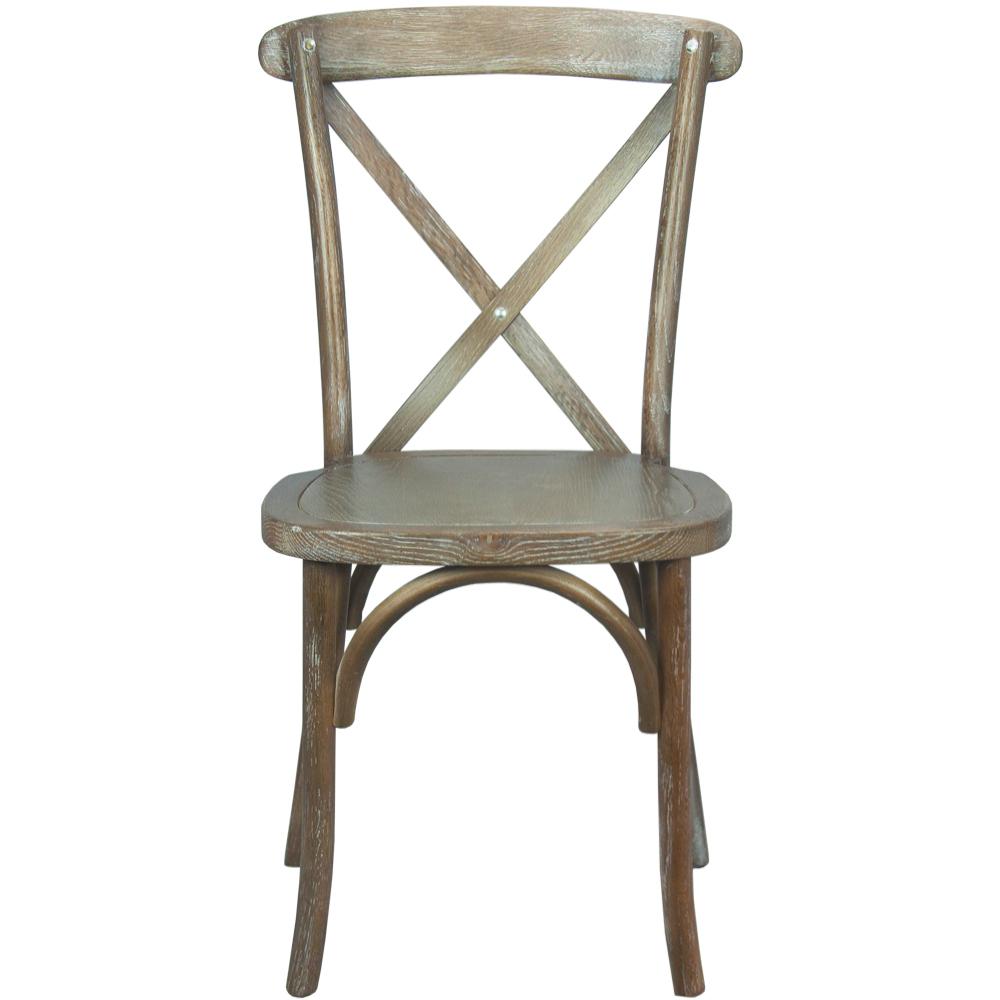 Medium With White Grain X-Back Chair. Picture 4