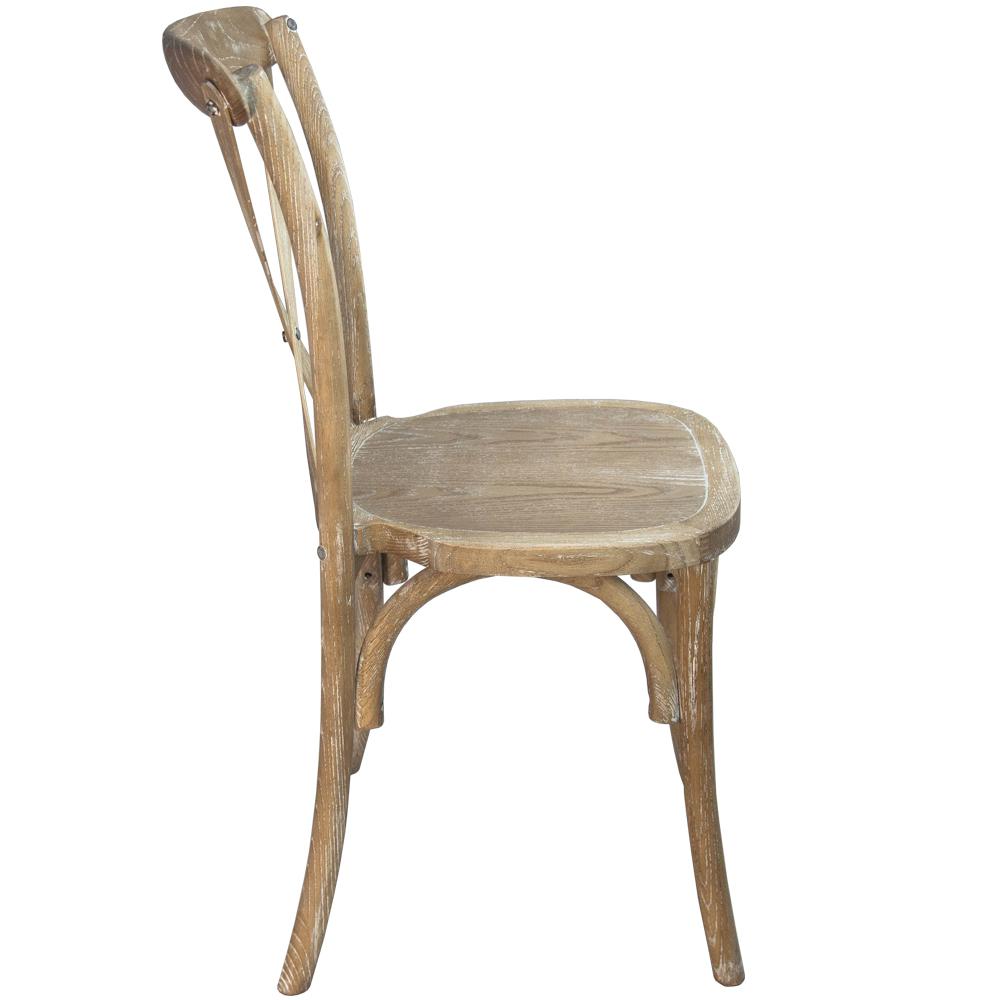 Natural With White Grain X-Back Chair. Picture 2