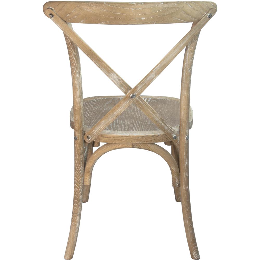 Natural With White Grain X-Back Chair. Picture 4