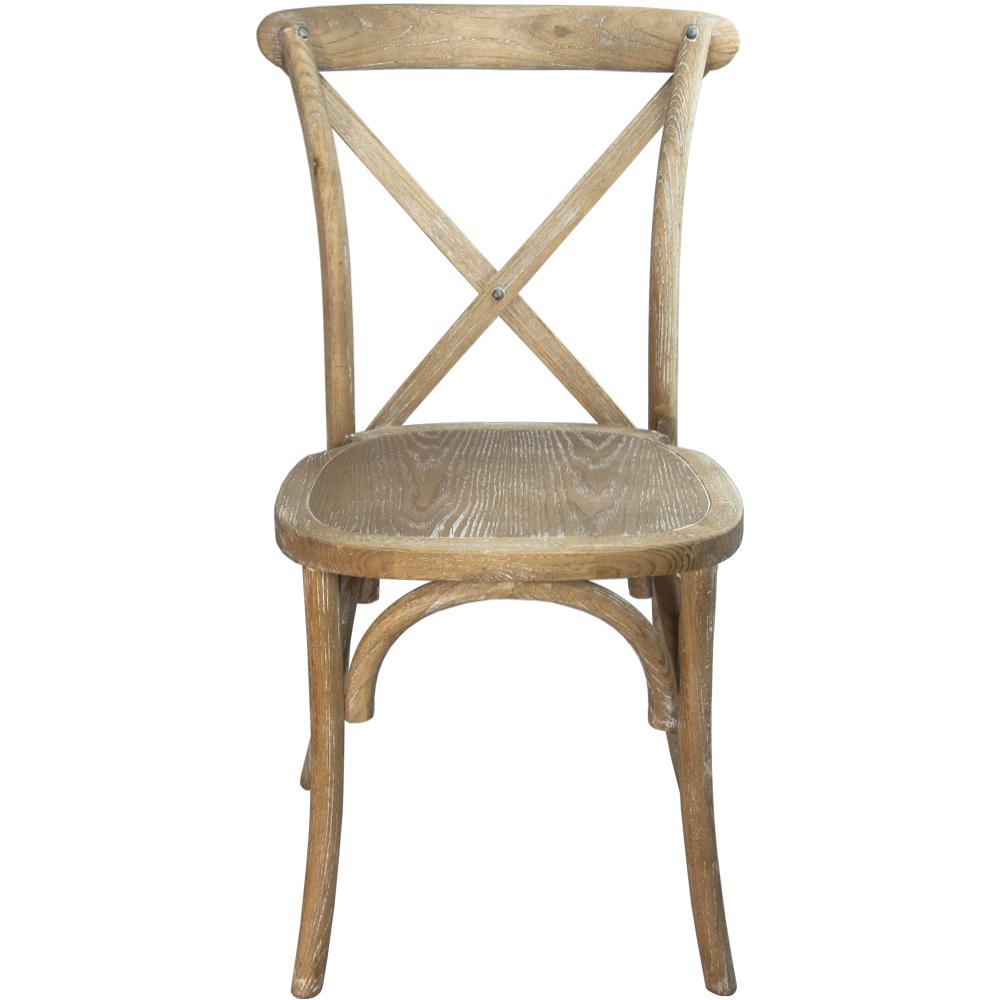 Advantage Natural With White Grain X-Back Chair. Picture 4