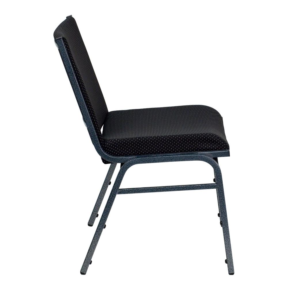 HERCULES Series Heavy Duty Black Dot Fabric Stack Chair. Picture 2