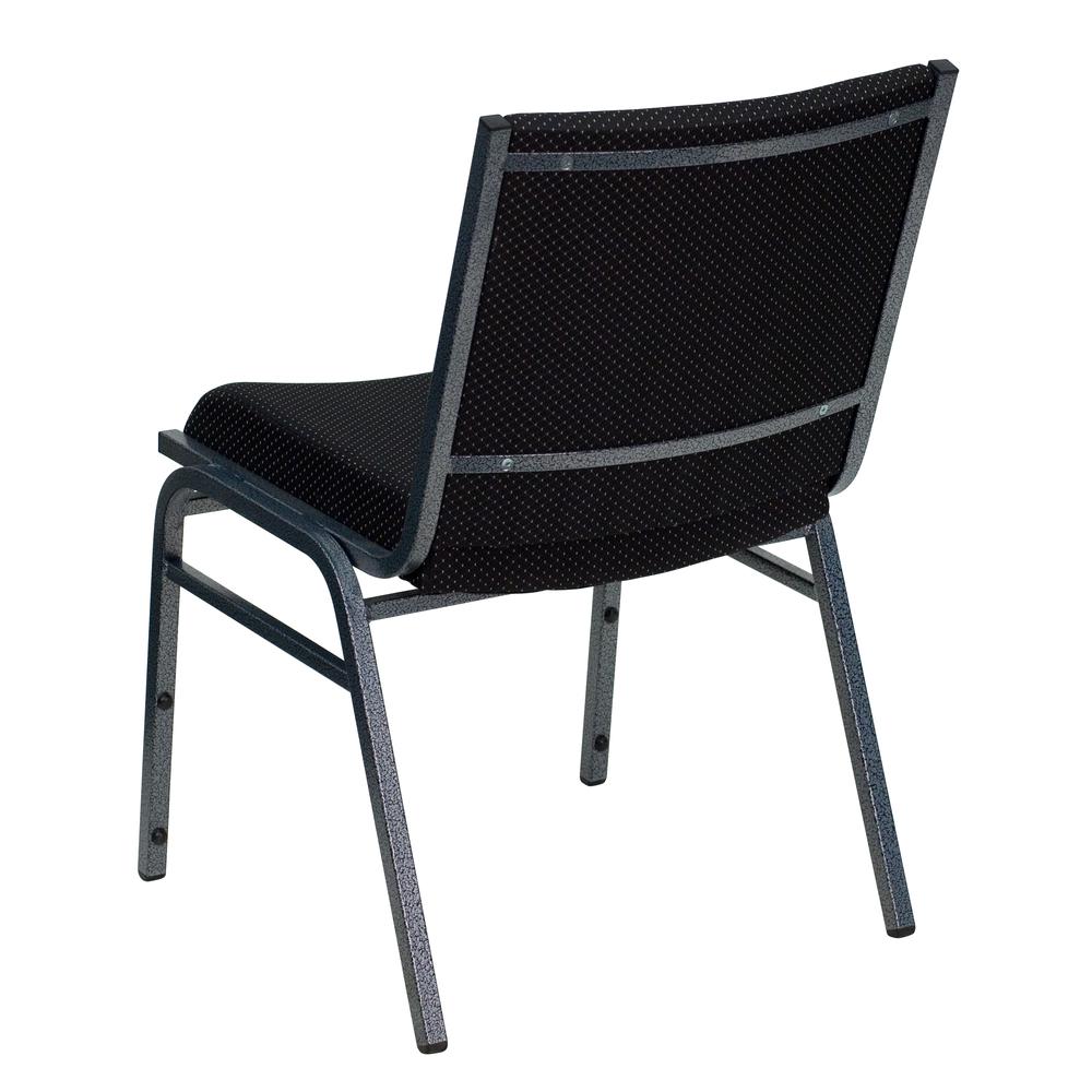 HERCULES Series Heavy Duty Black Dot Fabric Stack Chair. Picture 3