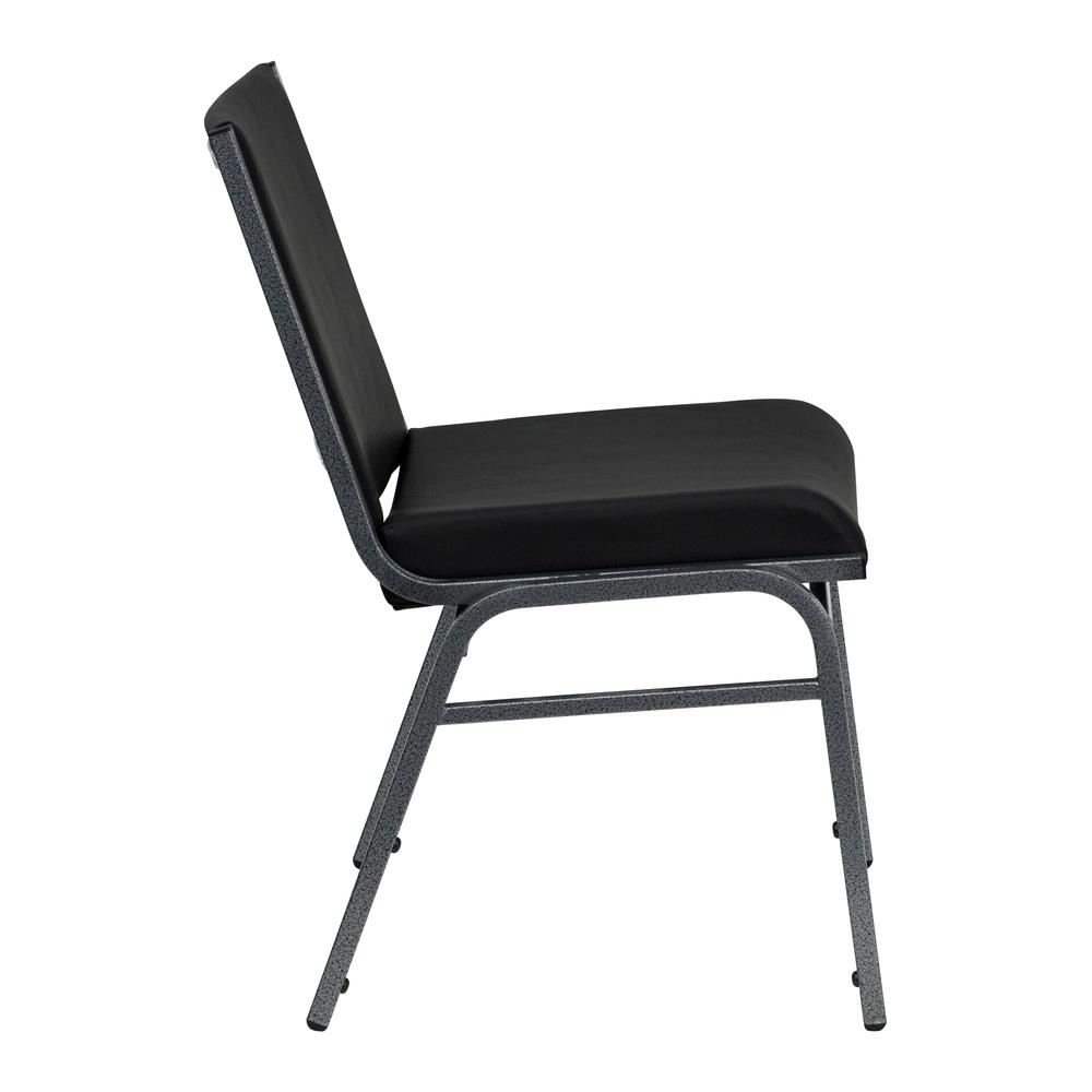 Heavy Duty Black Vinyl Stack Chair. Picture 3