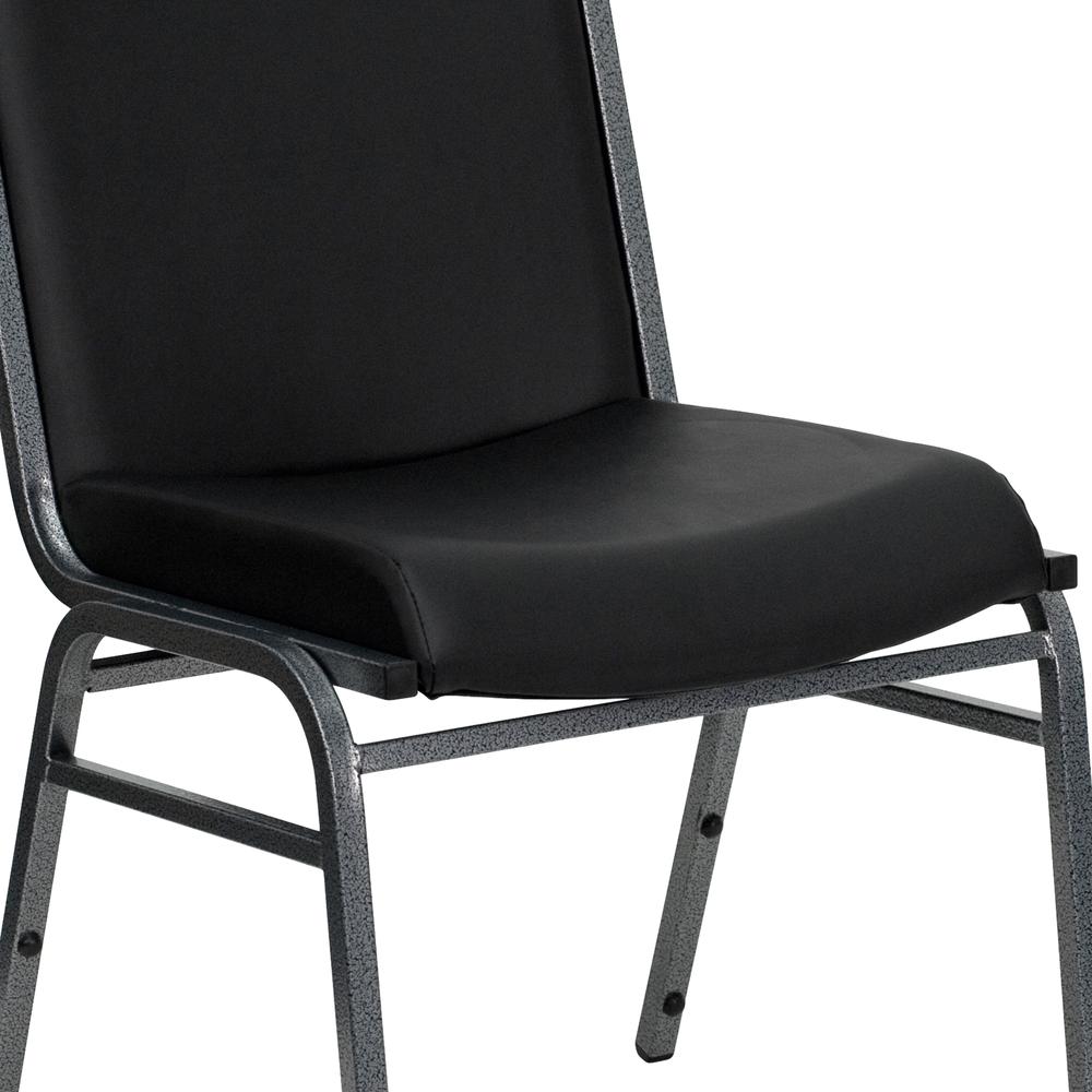 Heavy Duty Black Vinyl Stack Chair. Picture 7