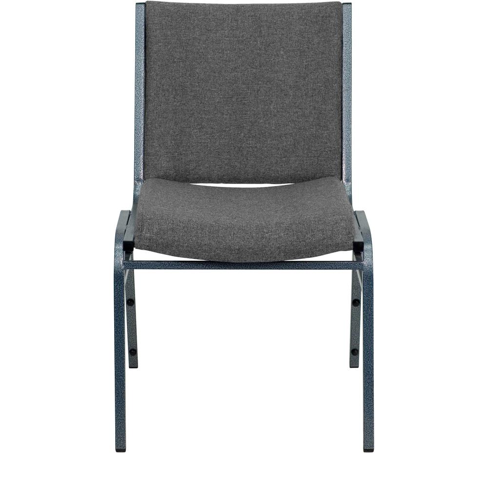 Heavy Duty Gray Fabric Stack Chair. Picture 4