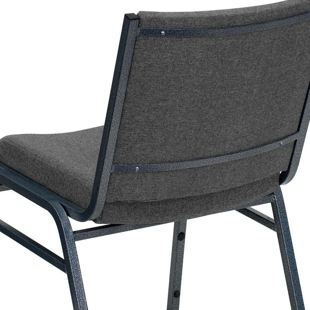 Heavy Duty Gray Fabric Stack Chair. Picture 7
