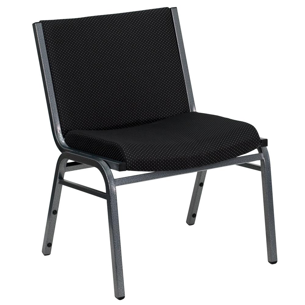 Big & Tall 1000 lb. Rated Black Fabric Stack Chair. Picture 1
