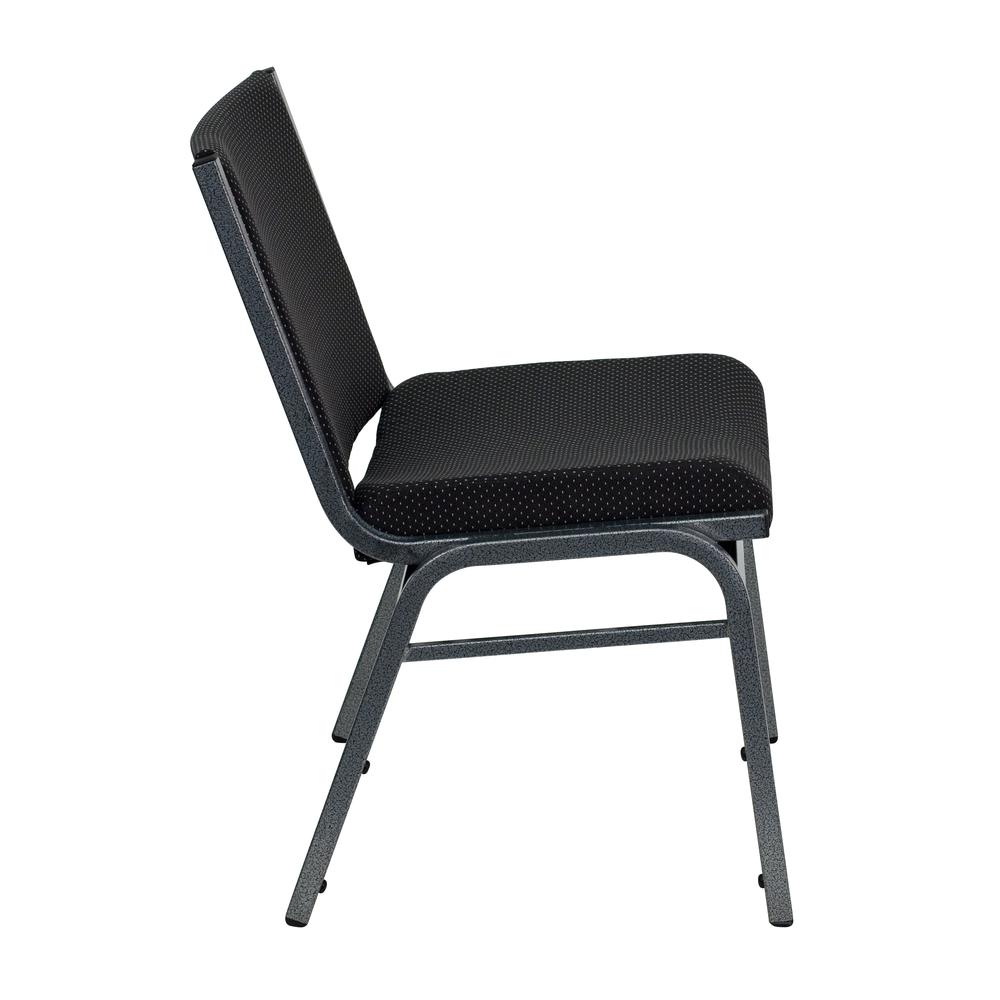 Big & Tall 1000 lb. Rated Black Fabric Stack Chair. Picture 2
