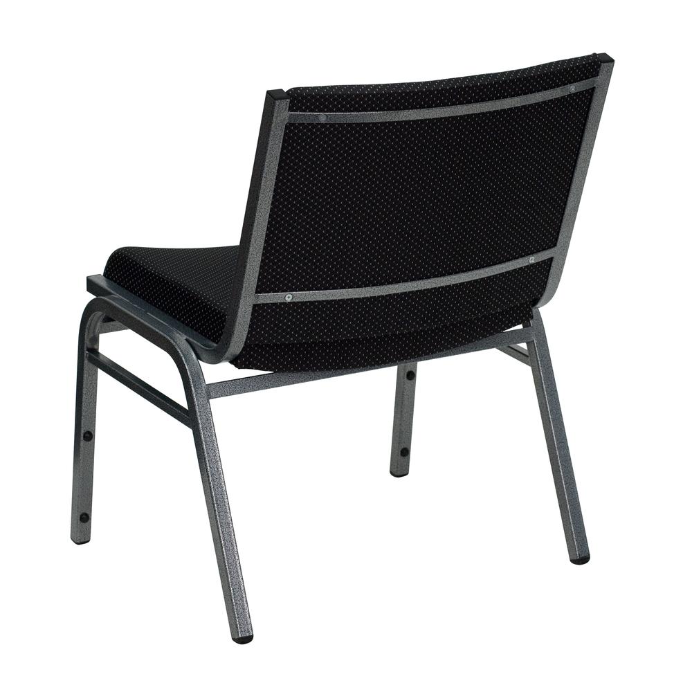 Big & Tall 1000 lb. Rated Black Fabric Stack Chair. Picture 3