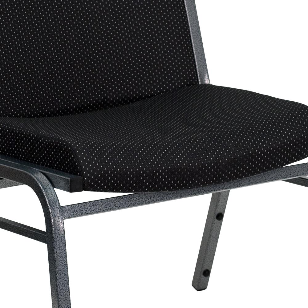Big & Tall 1000 lb. Rated Black Fabric Stack Chair. Picture 6