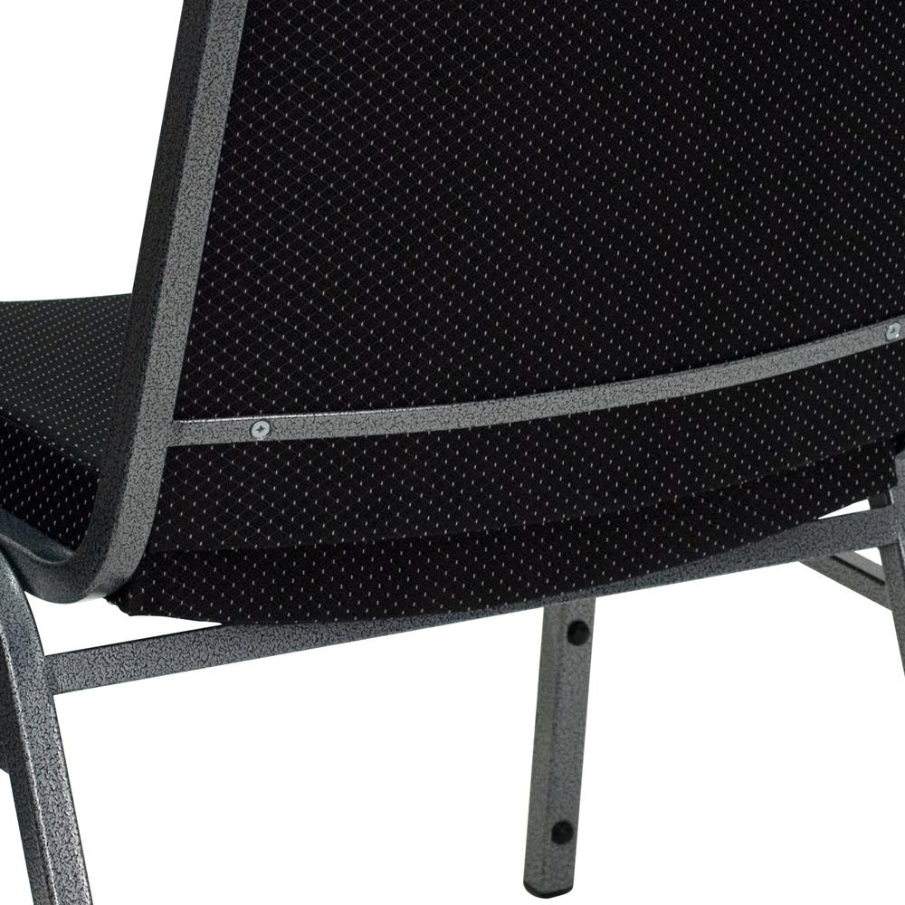 Big & Tall 1000 lb. Rated Black Fabric Stack Chair. Picture 7