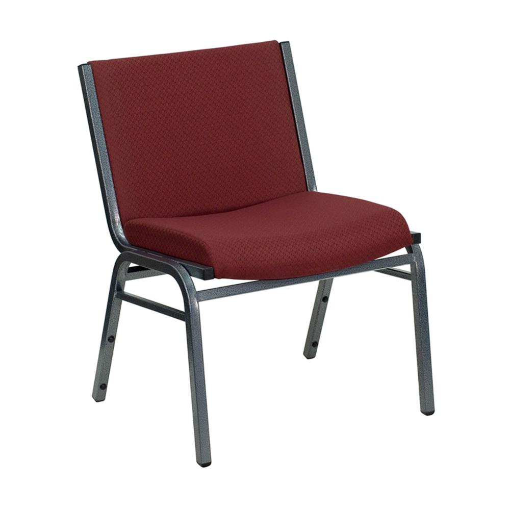 HERCULES Series Big & Tall 1000 lb. Rated Burgundy Fabric Stack Chair. Picture 1