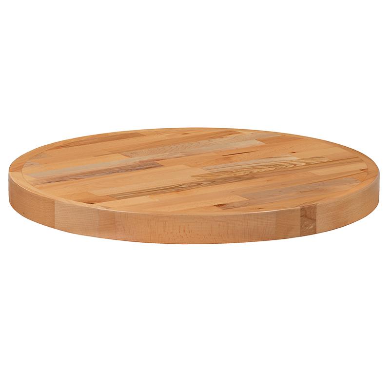 30" Round Butcher Block Style Table Top. Picture 2