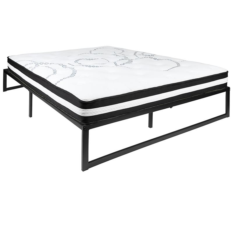 14 in Metal Platform Bed Frame in a Box (No Box Spring Required) - Queen. Picture 2