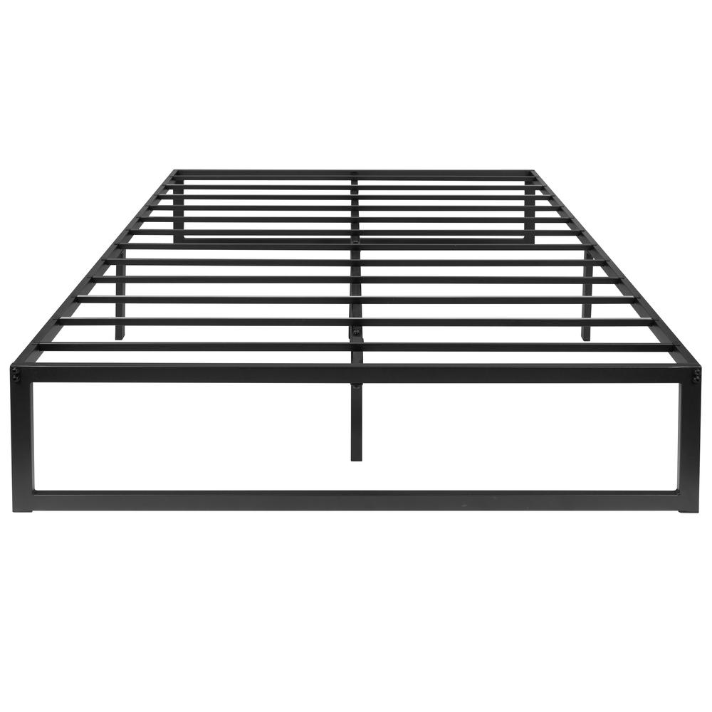 14 in Metal Platform Bed Frame with 12 in Mattress and 2 in Topper - Full. Picture 14