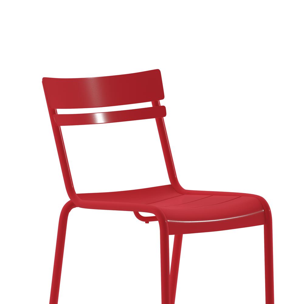 Modern Commercial Grade Indoor/Outdoor Steel Stack Chair. Picture 3