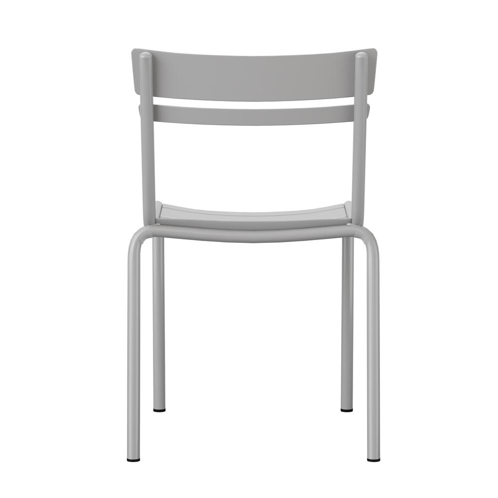 Modern Commercial Grade Indoor/Outdoor Steel Stack Chair. Picture 2