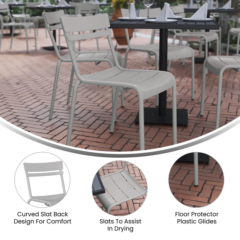 Modern Commercial Grade Indoor/Outdoor Steel Stack Chair. Picture 7