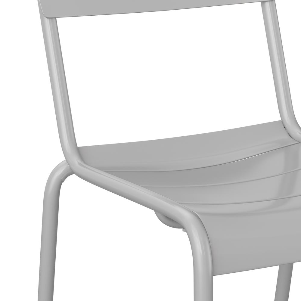 Modern Commercial Grade Indoor/Outdoor Steel Stack Chair. Picture 3