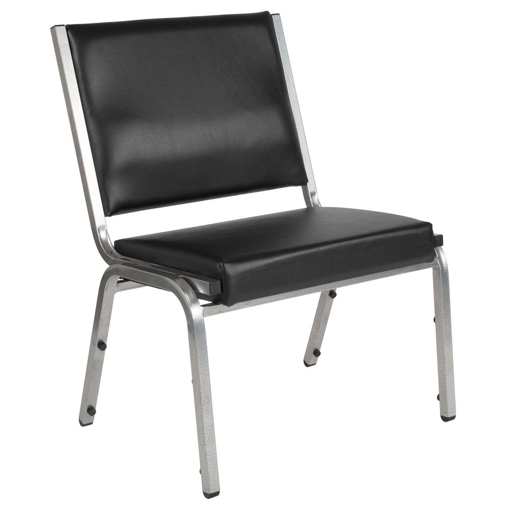 1000 lb. Rated Black Antimicrobial Vinyl Bariatric Medical Reception Chair. Picture 1