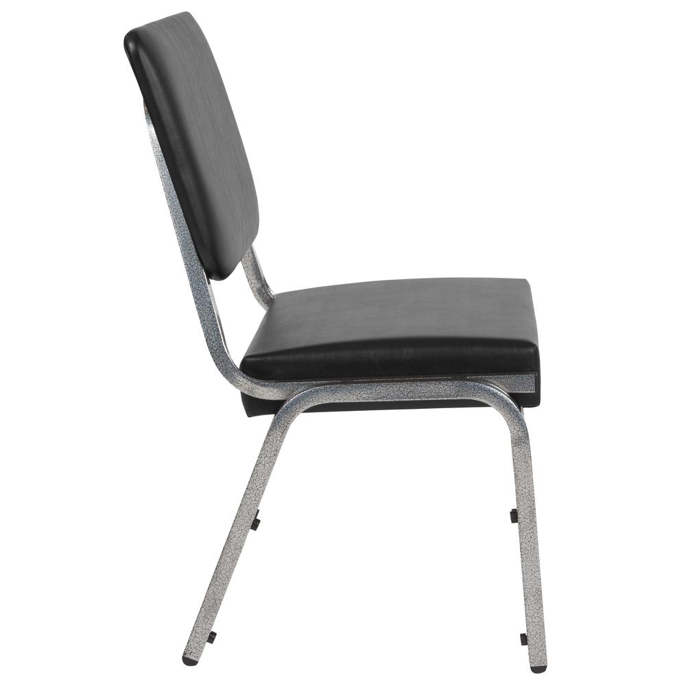 1000 lb. Rated Black Antimicrobial Vinyl Bariatric Medical Reception Chair with 3/4 Panel Back. Picture 2