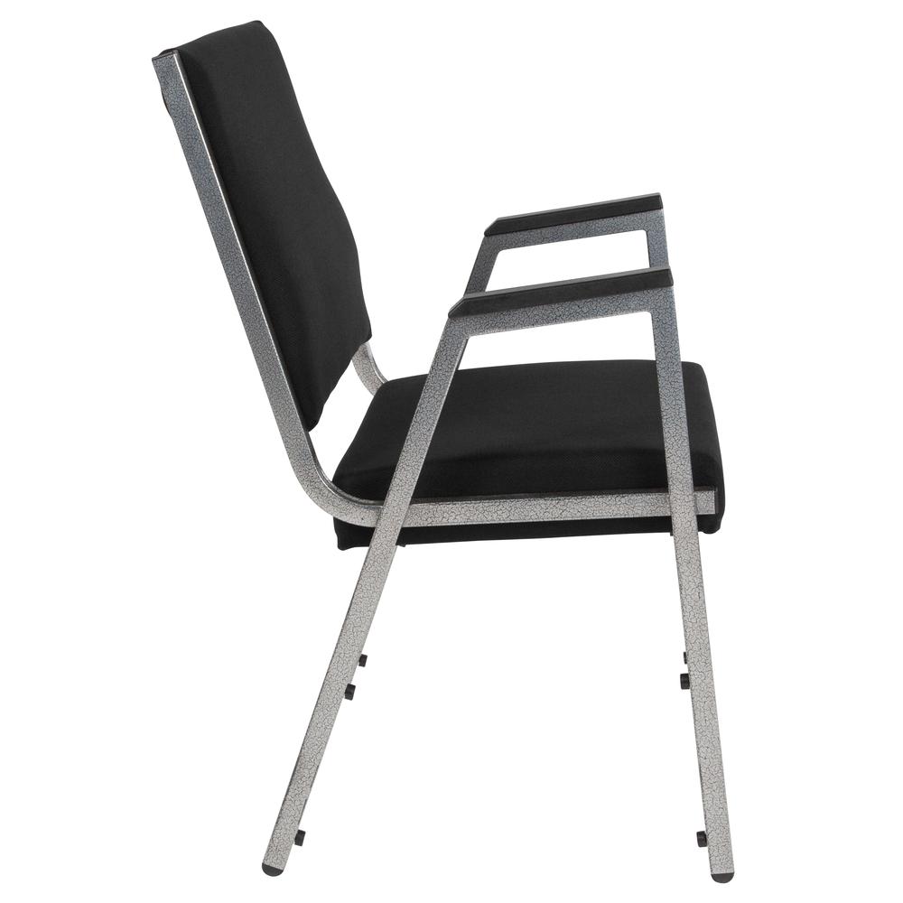 1000 lb. Rated Black Antimicrobial Fabric Bariatric Medical Reception Arm Chair. Picture 2