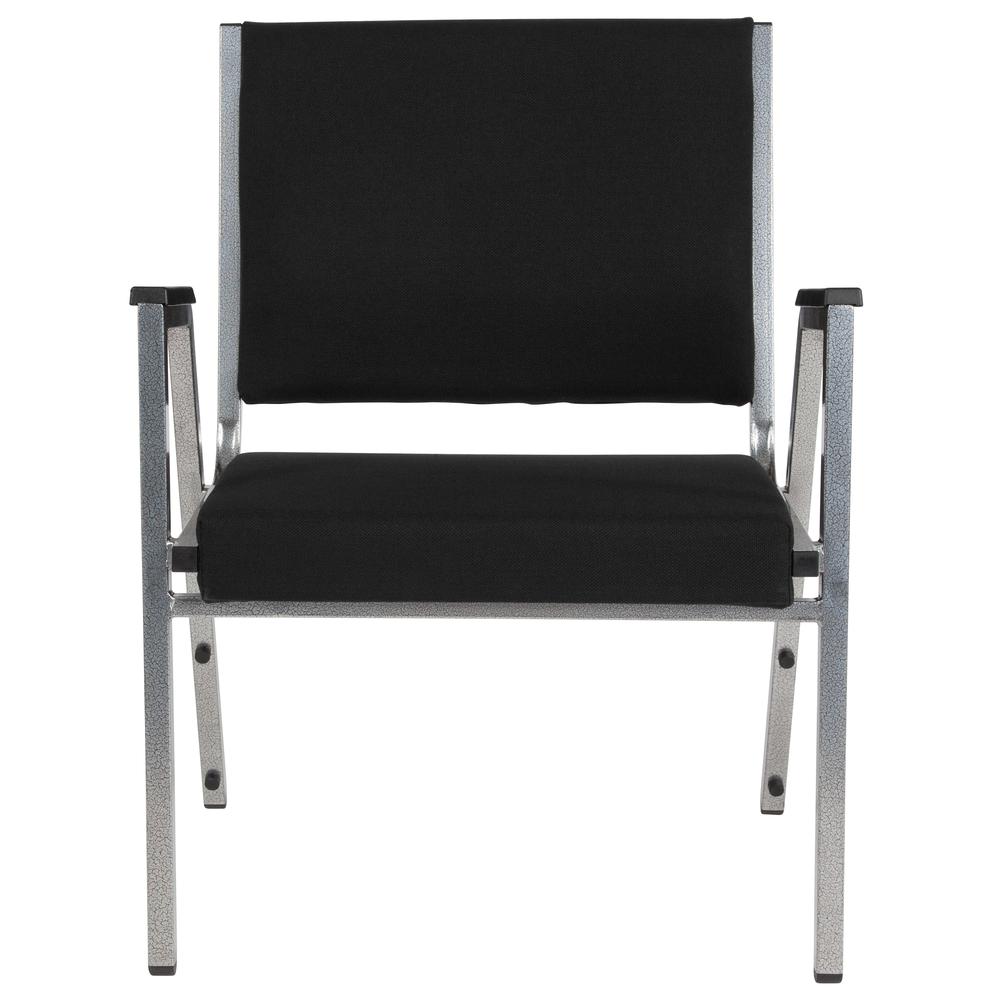 1000 lb. Rated Black Antimicrobial Fabric Bariatric Medical Reception Arm Chair. Picture 4