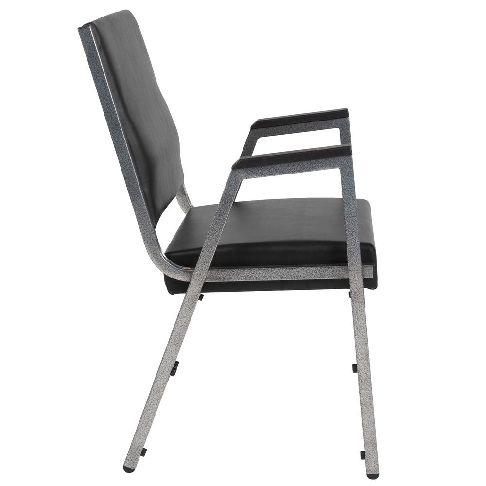 HERCULES Series 1500 lb. Rated Black Antimicrobial Vinyl Bariatric Medical Reception Arm Chair. Picture 2