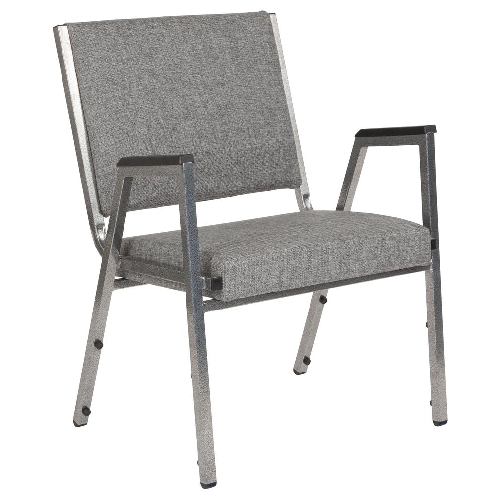 1000 lb. Rated Gray Antimicrobial Fabric Bariatric Medical Reception Arm Chair. Picture 1