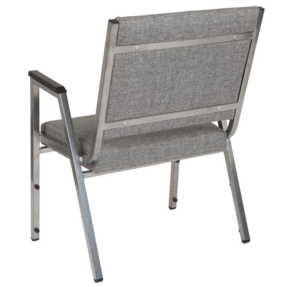 1000 lb. Rated Gray Antimicrobial Fabric Bariatric Medical Reception Arm Chair. Picture 3