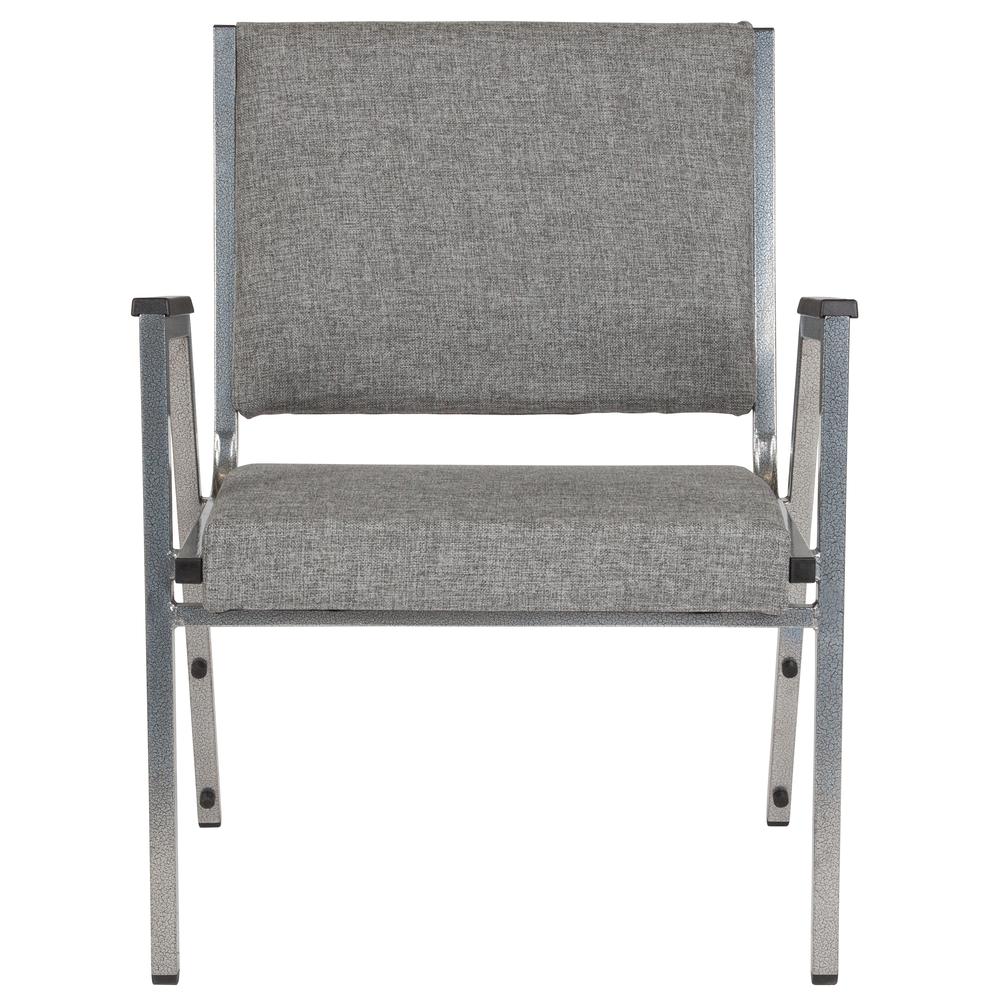 1000 lb. Rated Gray Antimicrobial Fabric Bariatric Medical Reception Arm Chair. Picture 4