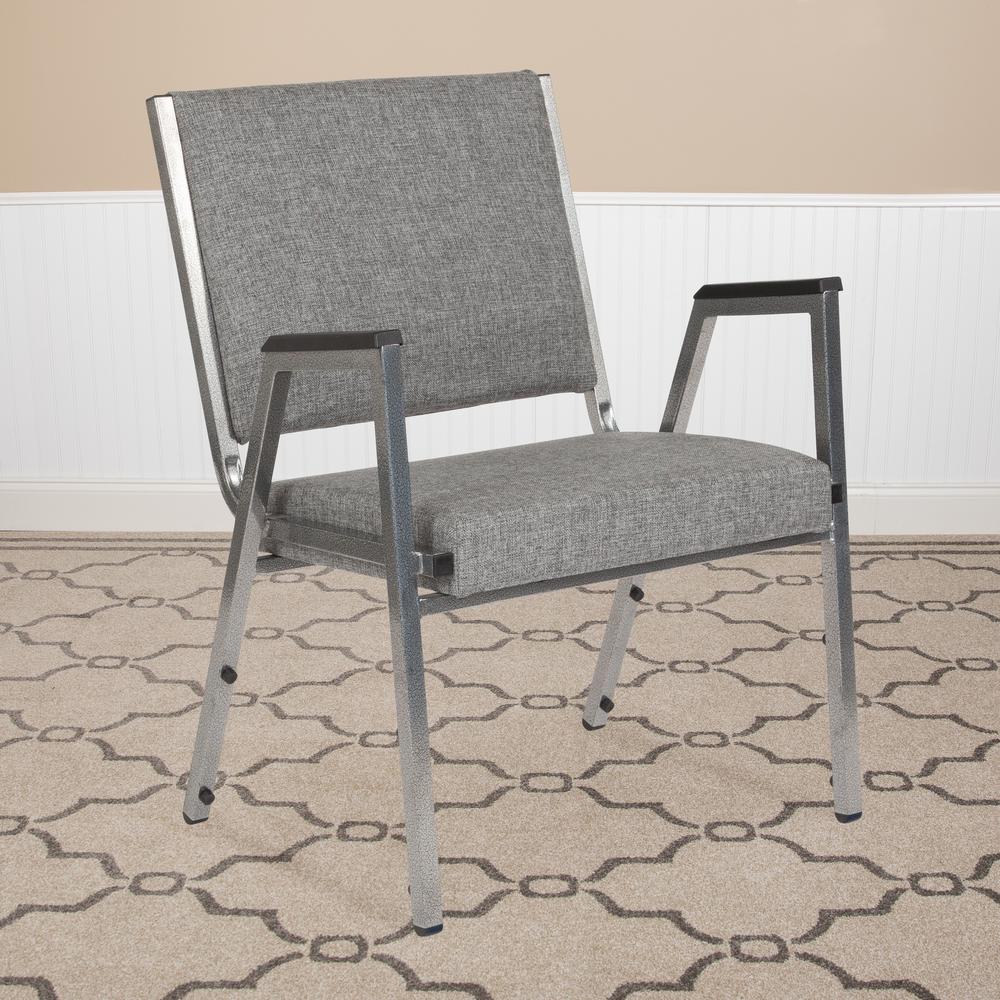 1000 lb. Rated Gray Antimicrobial Fabric Bariatric Medical Reception Arm Chair. Picture 5
