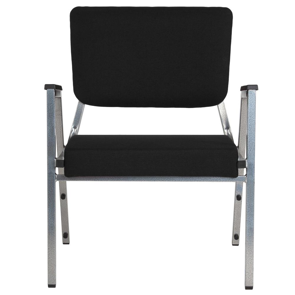 1000 lb. Rated Black Antimicrobial Fabric Bariatric Medical Reception Arm Chair with 3/4 Panel Back. Picture 4
