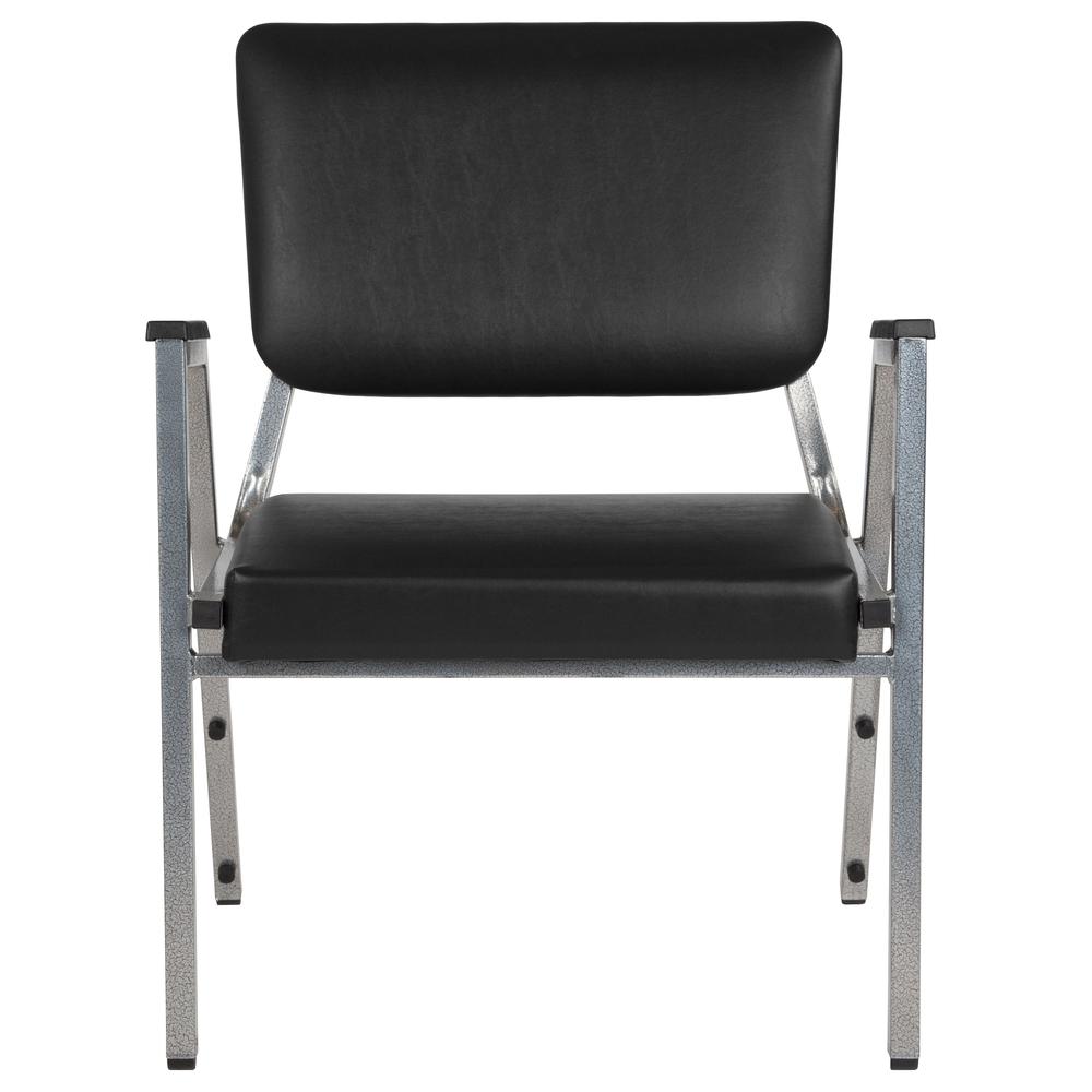 1000 lb. Rated Black Antimicrobial Vinyl Bariatric Medical Reception Arm Chair with 3/4 Panel Back. Picture 4