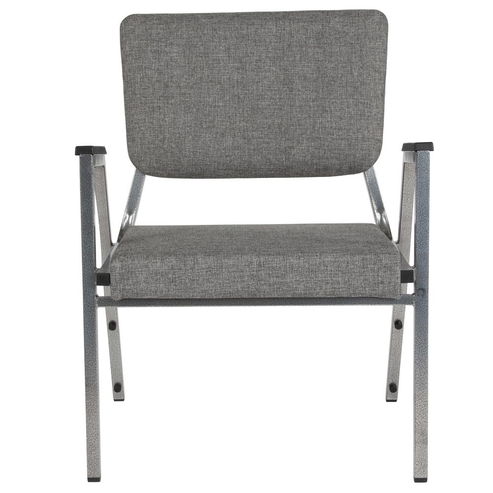 1000 lb. Rated Gray Medical Reception Arm Chair with 3/4 Panel Back. Picture 4