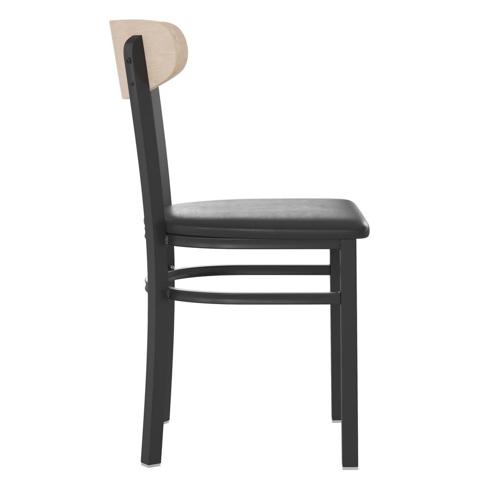 Commercial Grade Dining Chair with Solid Wood Back and Seat. Picture 3