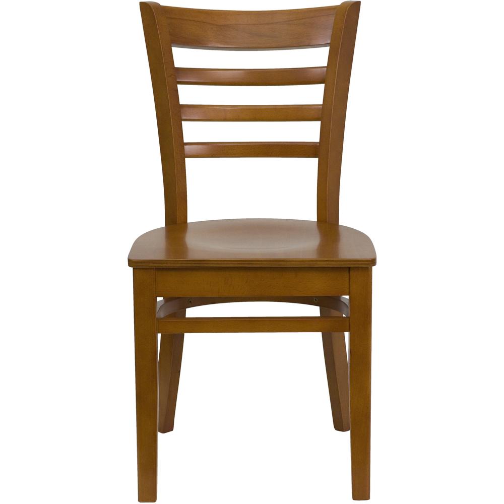 Ladder Back Cherry Wood Restaurant Chair. Picture 4
