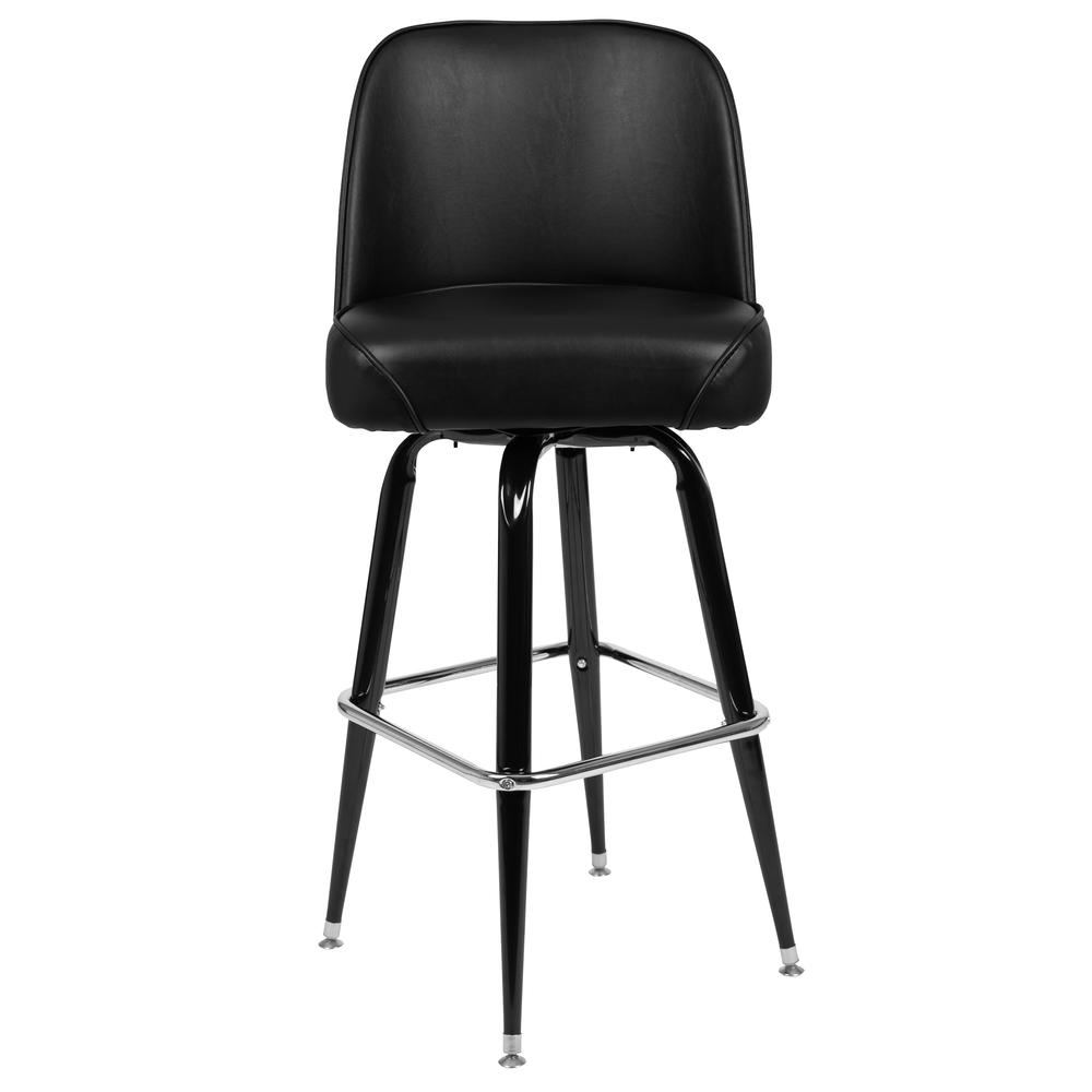Metal Barstool with Swivel Bucket Seat. Picture 4