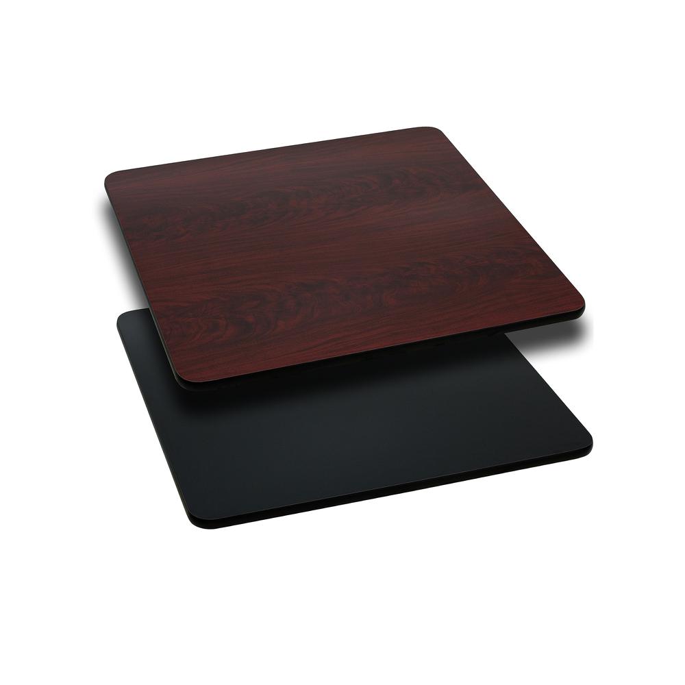 24'' Square Table Top with Black or Mahogany Reversible Laminate Top. Picture 1