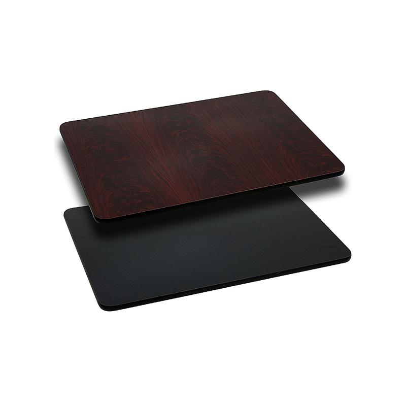 24'' x 30'' Rectangular Table Top with Black or Mahogany Reversible Laminate Top. Picture 1