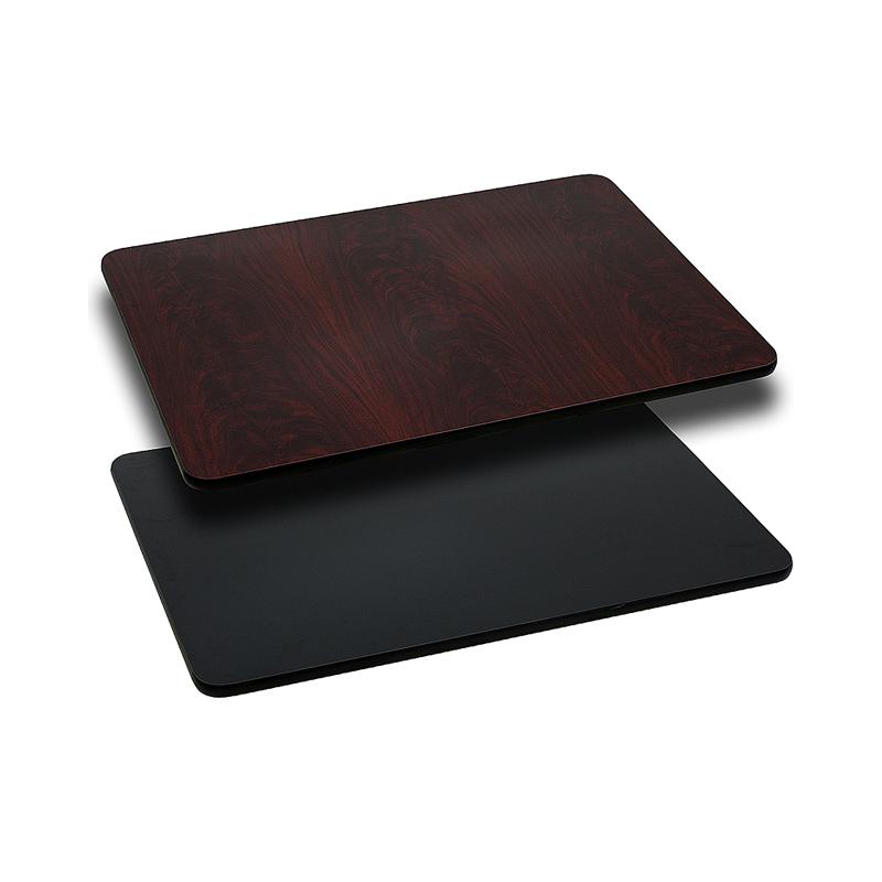 24'' x 42'' Rectangular Table Top with Black or Mahogany Reversible Laminate Top. Picture 1