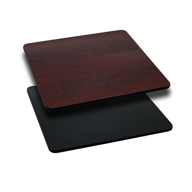 30'' Square Table Top with Black or Mahogany Reversible Laminate Top. The main picture.