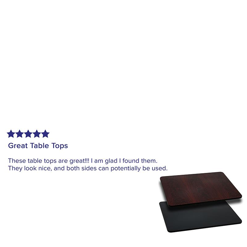 30'' x 42'' Rectangular Table Top with Black or Mahogany Reversible Laminate Top. Picture 3