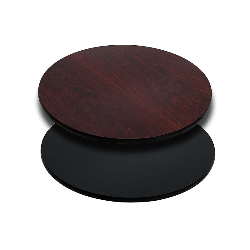 24'' Round Table Top with Black or Mahogany Reversible Laminate Top. The main picture.